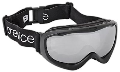 Black Crevice Lunettes de Ski Mixte, Noir/argenté, Taille Unique
