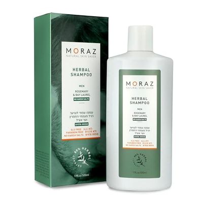 Men Herbal Shampoo for Normal Hair by Moraz for Men - 17 oz Shampoo