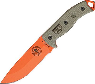 ESEE ES5POG Unisex – vuxen utomhuskniv | Bladlängd: 13,34 cm handtag: Micarta fullmodell 5, flerfärgad, en storlek