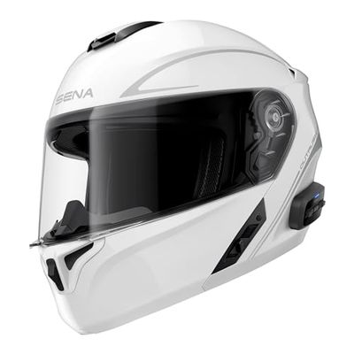 Sena Outrush R Casco Modulare con tecnologia Bluetooth e sistema di comunicazione Intercom (Bianco, XL)