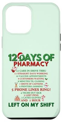 Custodia per iPhone 14 Plus 12 giorni di Natale in farmacia, tecnico della farmacia, Rxmas