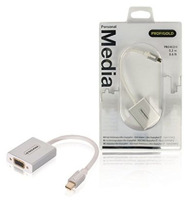 Profigold Cavo Adattatore da Mini DisplayPort a VGA da 0.20 m, Bianco