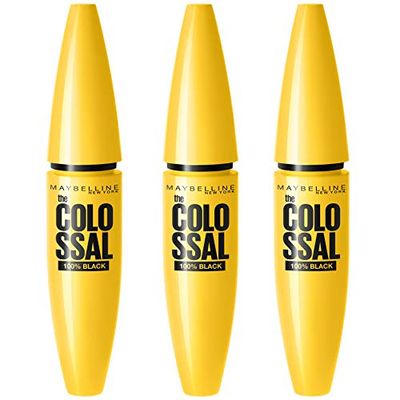 Maybelline Maschera New York Volum Express, The Colossal, 100% Nero, 3 x 10,7 ml