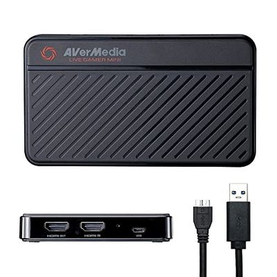 AVerMedia Live Gamer MINI GC311, 1080p60 Full HD Pass-Through, scheda di acquisizione giochi USB 2.0, codificatore hardware, plug & play, per principianti, Switch, PS4, Xbox, iPhone, iPad