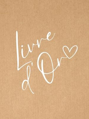 Livre d'Or Mariage Coeur: Champêtre ou Bohème Vintage Look à couverture rigide pages blanches