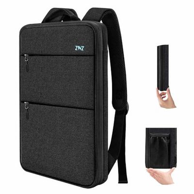 ZINZ Mochila delgada y expandible para laptop de 15, 15.6 y 16 pulgadas, resistente a derrames, para la mayoría de MacBooks de 14 a 16 pulgadas, libros de superficie, Dell, HP, Lenovo, Asus, B04K01