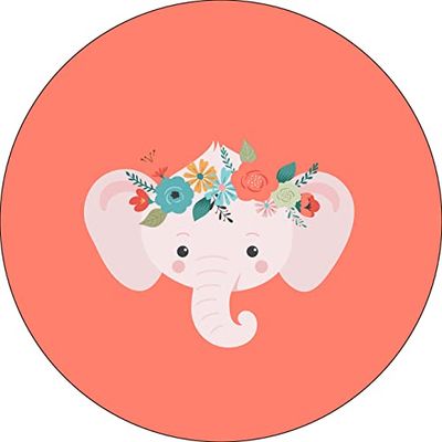 Bonateks, Runt digitalt tryckt musmatta, halkfri undersida, för kontor och hem, diameter: 22 cm