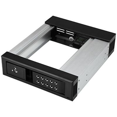 StarTech.com Rack disque dur 5,25" vers 3,5" avec échange à chaud - Backplane HDD / SSD SATA/SAS 3,5" - Sans tiroir - Aluminium (HSB1SATSASBA)