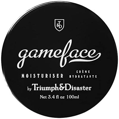 Triumph & Disaster Gameface fuktkräm – 100 ml – med jojobaextrakt horopitolja E-vitamin och naturliga antioxidanter för att återfukta och återfukta torr, tråkig och trött hud