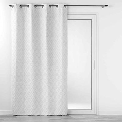 Douceur d'Intérieur, Jacquard Balista Eyelet Curtains 140 x 260 cm