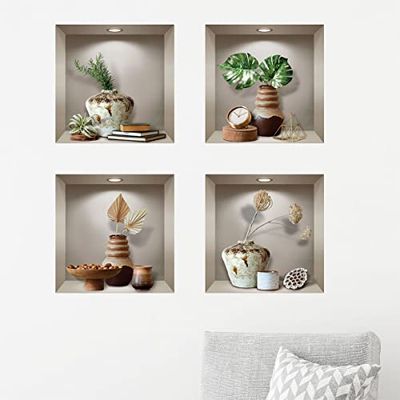 Adhesivo decorativo en 3D jarrones y decoración de