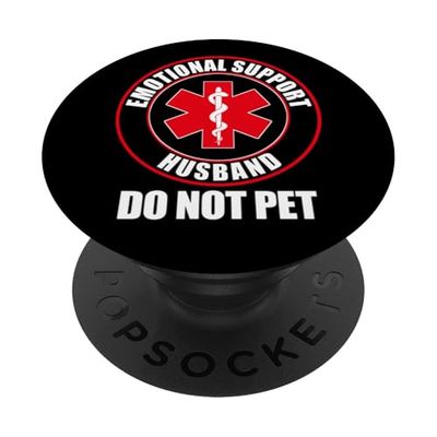 Apoyo Emocional Marido No Mascota Divertido Marido PopSockets PopGrip Adhesivo