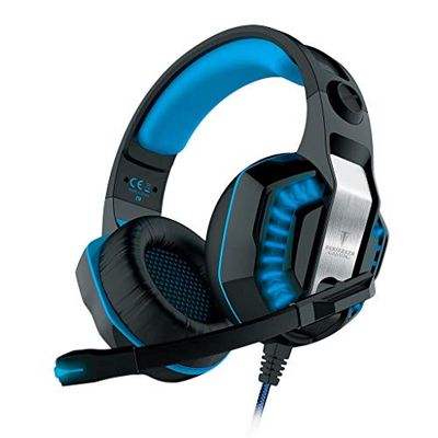 BERSERKER Cuffie Gaming USB 7.1 con Microfono, LED e Vibrazione, Driver 50mm, Risposta 20Hz-20kHz, Cavo 2m