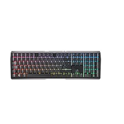 CHERRY MX 3.0S Wireless, Tastiera gaming meccanica senza fili con illuminazione RGB, Layout per la Francia (AZERTY), Connessione Bluetooth, wireless o via cavo, Interruttori MX RED, Colore nero