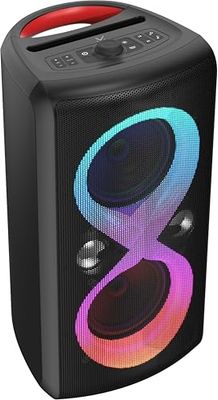 Majestic FIRE 90 Draadloze luidspreker Audio 5.3, LED-verlichting met 7 effecten, ingangen USB/Micro SD/AUX/microfoon/gitaar, monitoruitgang, karaoke-functie, oplaadbare accu, draaggreep