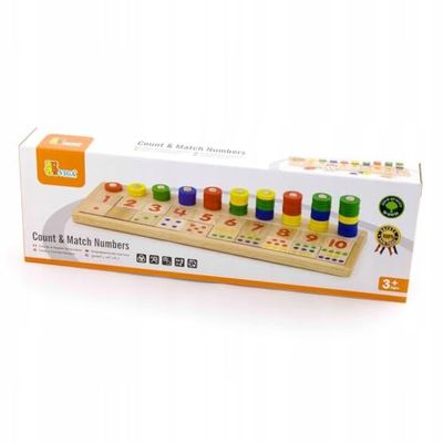 Viga Wooden Count & Match Numbers Set - Childrens Maths Learning Toy