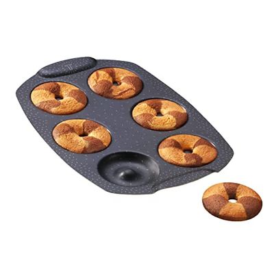 Tefal Moule gâteau 6 mini donuts, Revêtement antiadhésif, Aluminium recyclé et recyclable, Pâtisserie bien dorée, Fabriqué en France, PerfectBake Mini J5734602