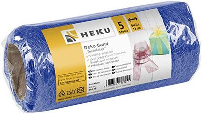 HEKU 30344-18: Decoratieve textielvezel, blauw, 5m x 12cm
