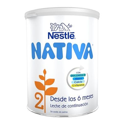 Nestlé NATIVA 2 Leche De Continuación 2 para bebés a partir de los 6 meses. Bote de 800g