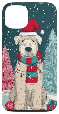 Bouvier Des Flandres Christmas Dog Santa Hat Scarf Case for iPhone 13