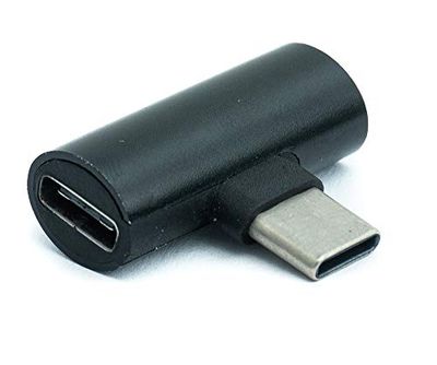 System-S USB 3.1 Y-adapter typ C-kontakt till 2 x typ C-uttag – ljud + laddning samtidigt