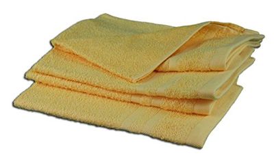 Gözze - Set de 4 toallas de invitados, Suave y absorbente, Algodón, 30 x 50 cm - Dorado