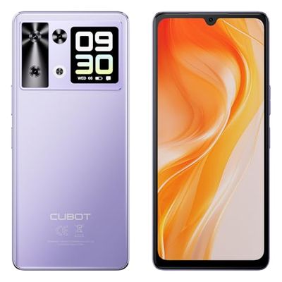 CUBOT P90 – Smartphone 4G 6,88" HD+ 120Hz, 12GB RAM (+12GB Estesi), 256GB ROM, Fotocamera 64MP, Android 15, Helio G100, NFC, Viola (senza caricatore)