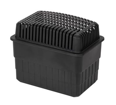 WENKO Déshumidificateur avec bloc de granulés de 1 kg - Idéal pour salle de bain, garage, cave - Rechargeable - Noir - 24 x 16 x 15,5 cm