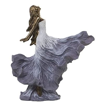 RYZYNA DAMA DAMA FIGURA DORADA/BLANCA 23 x 8 x 25 cm