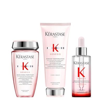 Kérastase | Genesis, Nourishing and Fortifying Shampoo, Conditioner & Hair Oil, for Weakened Hair, Ultimate Routine Set