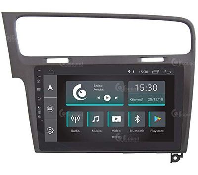 Costum Fit Bilradio för Volkswagen Golf 7 Grå Android GPS Bluetooth WiFi USB Full HD Touchscreen Display 10" Easyconnect