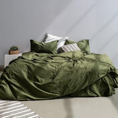 Basic Funda nórdica 140x200 cm (Cama 80) Verde oliva