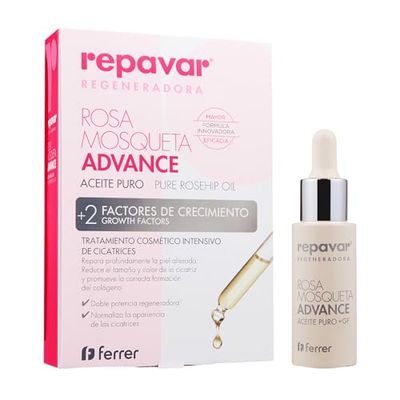 Repavar Advance Óleo regenerador puro, rosa mosqueta, 15 ml