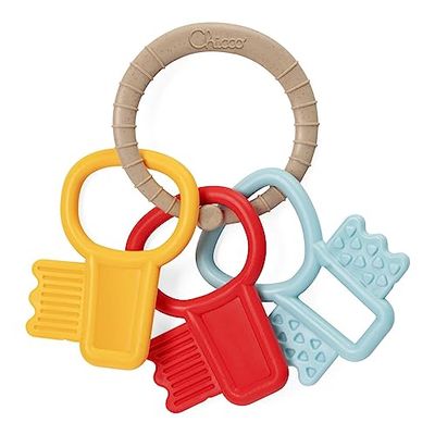 Chicco Sonajero Llaves Eco, Sonajero Plástico Blando y Ligero, De Material Reciclado, Juguetes para Bebés y Recién Nacidos, Adecuado para Juego y Dentinción, Multicolor, 3-18 Meses