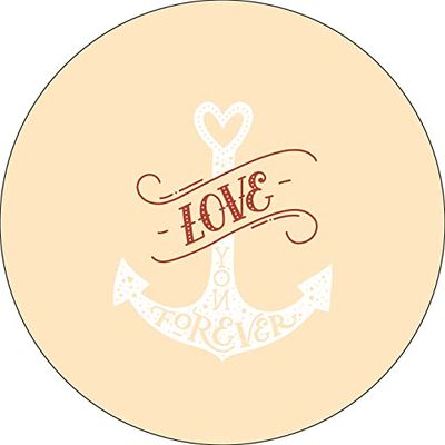Bonateks, Round Digital Printed Mouse Pad, Non-Slip Base, for Office and Home, Diameter:22cm