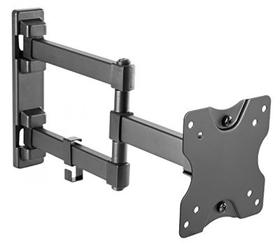 RICOO Supporto monitor muro S3911 Girevole Inclinabile Schermo PC 13-27" (33-69 cm) Staffa TV universale Televisore LED/LCD VESA 100 x 100 Nero