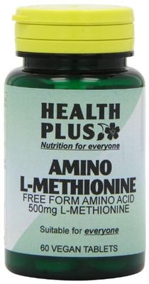 Health Plus Amino L-Methionine 500mg Amino Acid Supplement - 60 Tablets