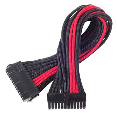 SilverStone ATX 24-Pin-Kabel, 300mm - schwarz/rot