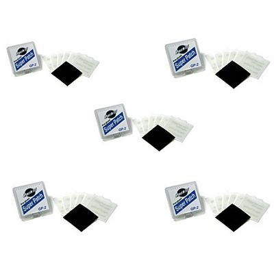 Park Tool GP-2 Pre-Glued Super Patch Puncture Repair Kits (Pack of 5) Kit Pack, 5 x Packs