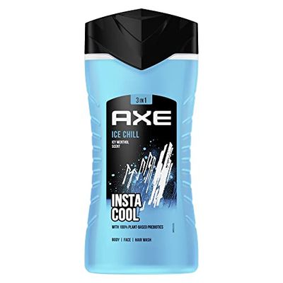 Axe Insta Cool Gel de duche para homem, Ice Chill, 250 ml