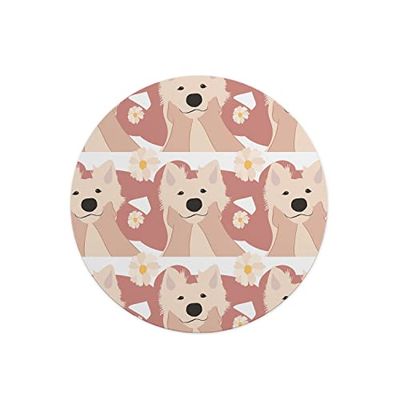 Questo Casa, Round Digital Printed Mouse Pad, Non-Slip Base, for Office and Home, Diameter:22cm