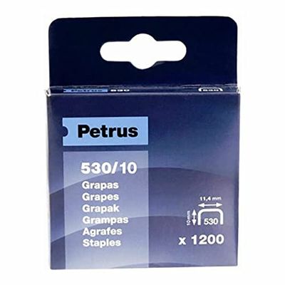 PETRUS 77515 - Caja 1200 ud. grapas cobreadas modelo 530/10 mm
