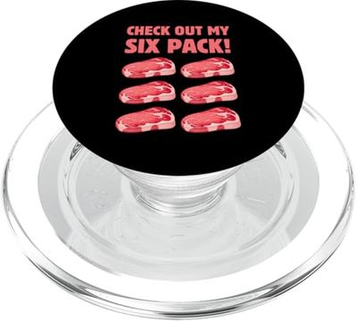 Divertido filete de hueso en T y filetes a la parrilla PopSockets PopGrip para MagSafe