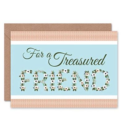 Wee Blue Coo CARD GREETING FRIENDSHIP FRIEND TREASURED LOVE PRESENT GIFT
