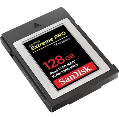 SanDisk Tarjeta Extreme Pro CFexpress Tipo B de 128 GB con hasta 1700 MB/s para vídeos Raw 4K