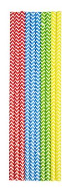 Folat Pailles en papier zigzag multicolores, 20666, Taille Unique