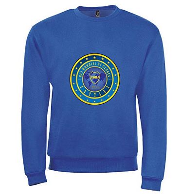 Boca Juniors Sweat col Rond Royal Rey Del Mundo Mixte Adulte, Bleu, FR : L (Taille Fabricant : L)
