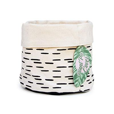 Good Design Works - Coprivaso in cotone, 18 x 17 x 18 cm, colore: Panna