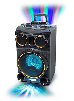 MUSE M-1938 DJ NEGRO/ALTAVOZ PARA FIESTAS/500W/BLUETOOTH/LUCES QUE CAMBIAN DE COLOR/RADIO FM