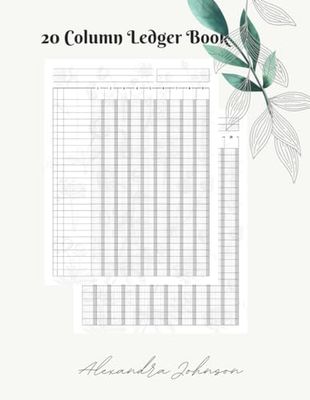 20 Column Ledger Book: Efficient Financial Tracking